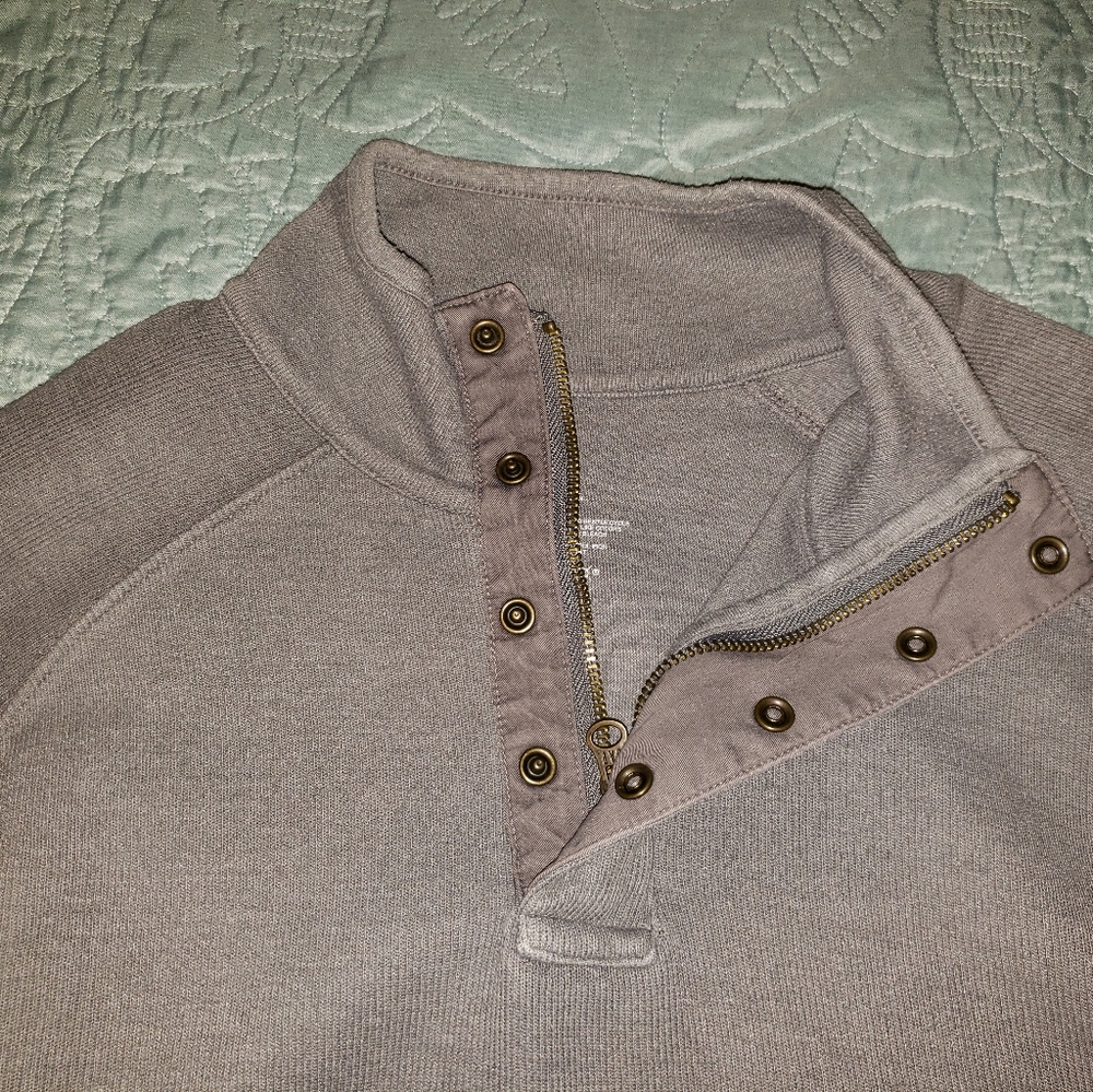 Gap Pull Over Zip And Button Shirt - image 2